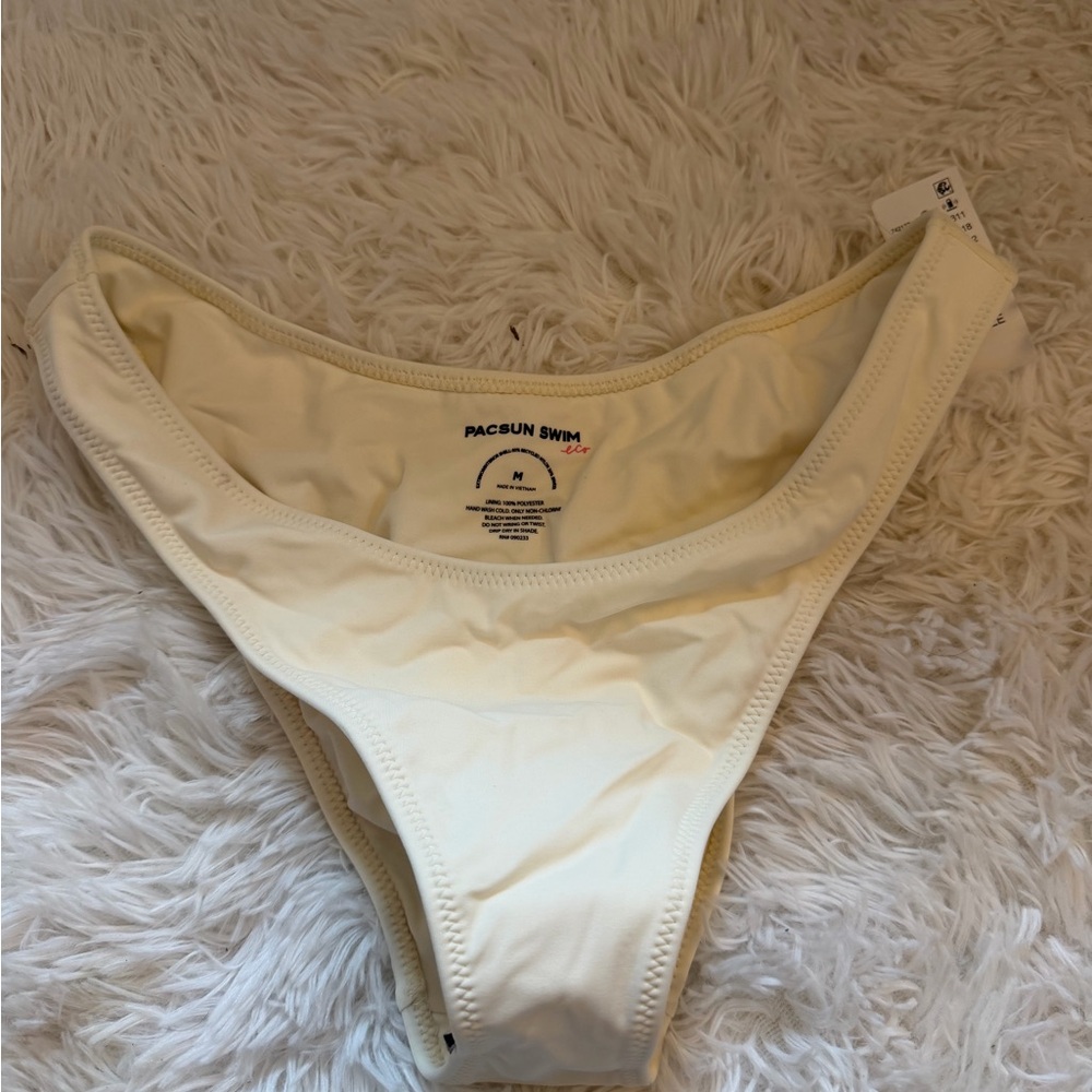 PacSun Women Swim Cream Bikini Bottom